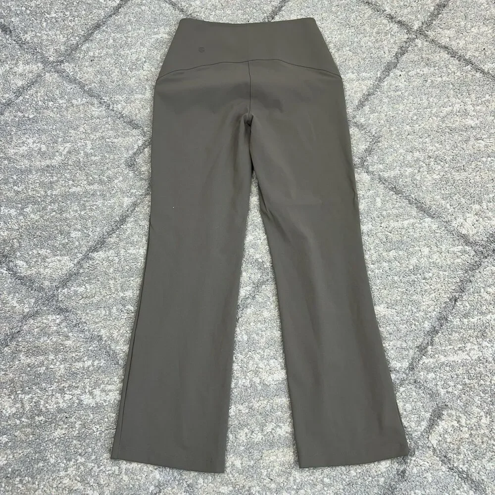 Lululemon Smooth Fit Pull On High Rise Pant Size 4 Taupe Sage Casual Preppy